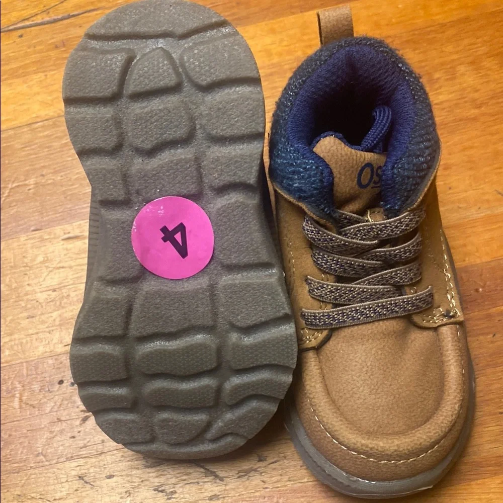 OshKosh B'gosh Brown Boots with Lace-Up Design and Durable Soles size 4 …